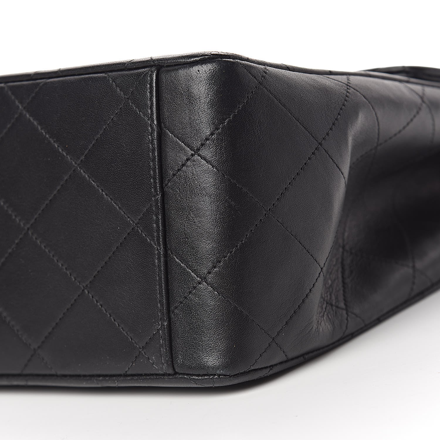 Chanel Lambskin Quilted XL Jumbo Single Flap Black 12 of 13