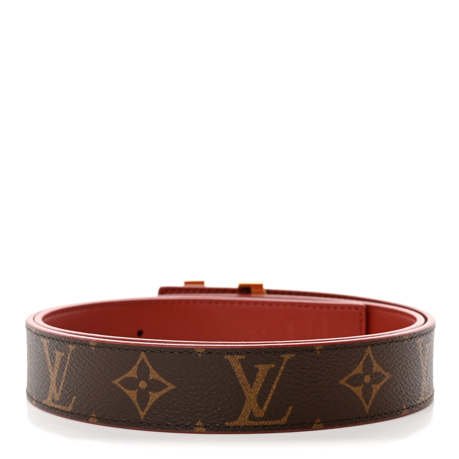 Louis Vuitton Calfskin Monogram 30mm LV Initiales Reversible Belt 85 34 Fuschia 2 of 8