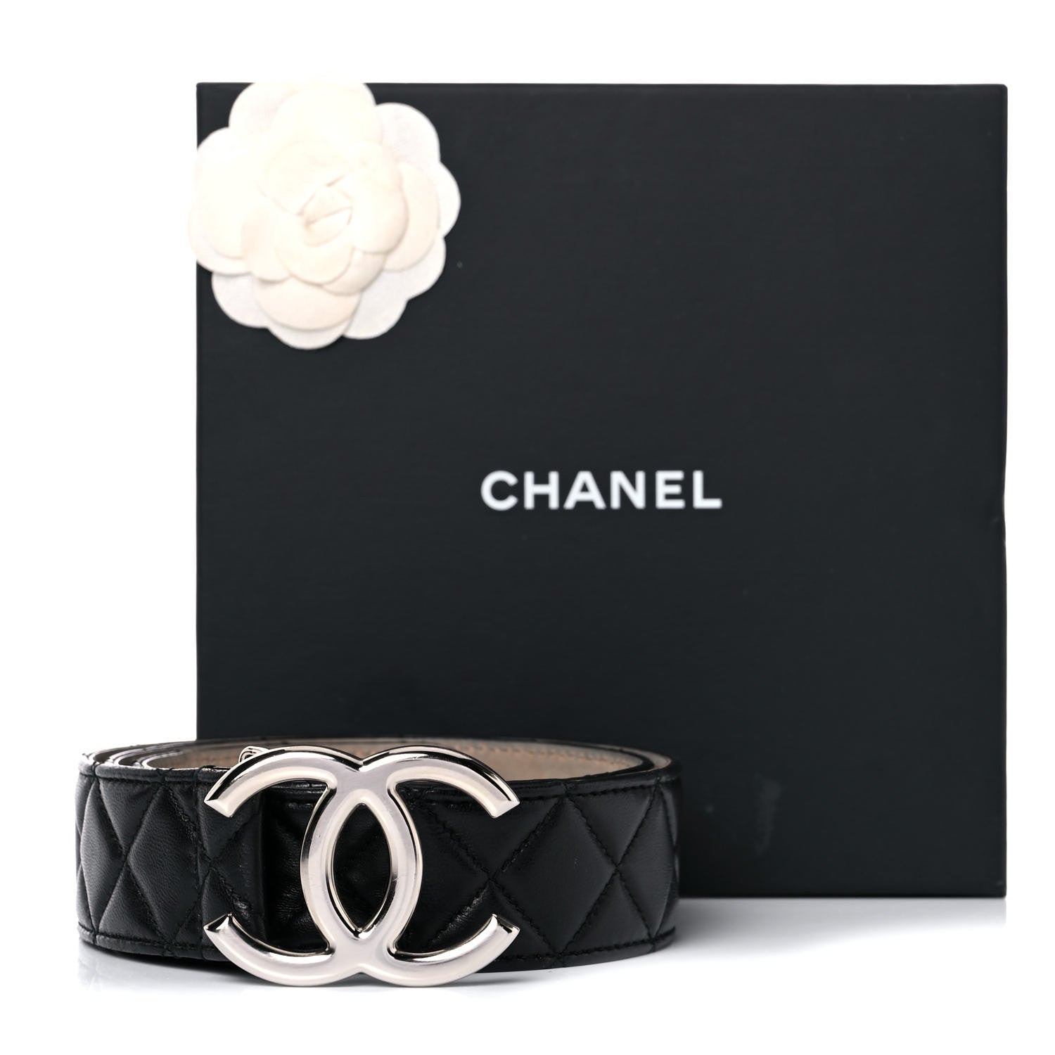 Chanel Lambskin Quilted CC Belt 80 32 Black 12 of 12