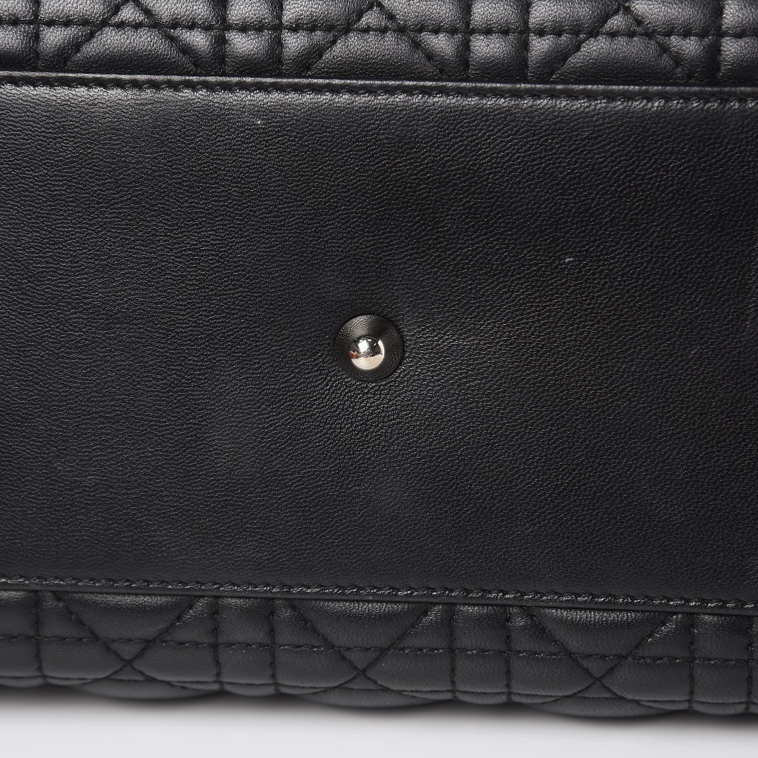 Christian Dior Lambskin Cannage Large Lady Dior Black 11 of 17