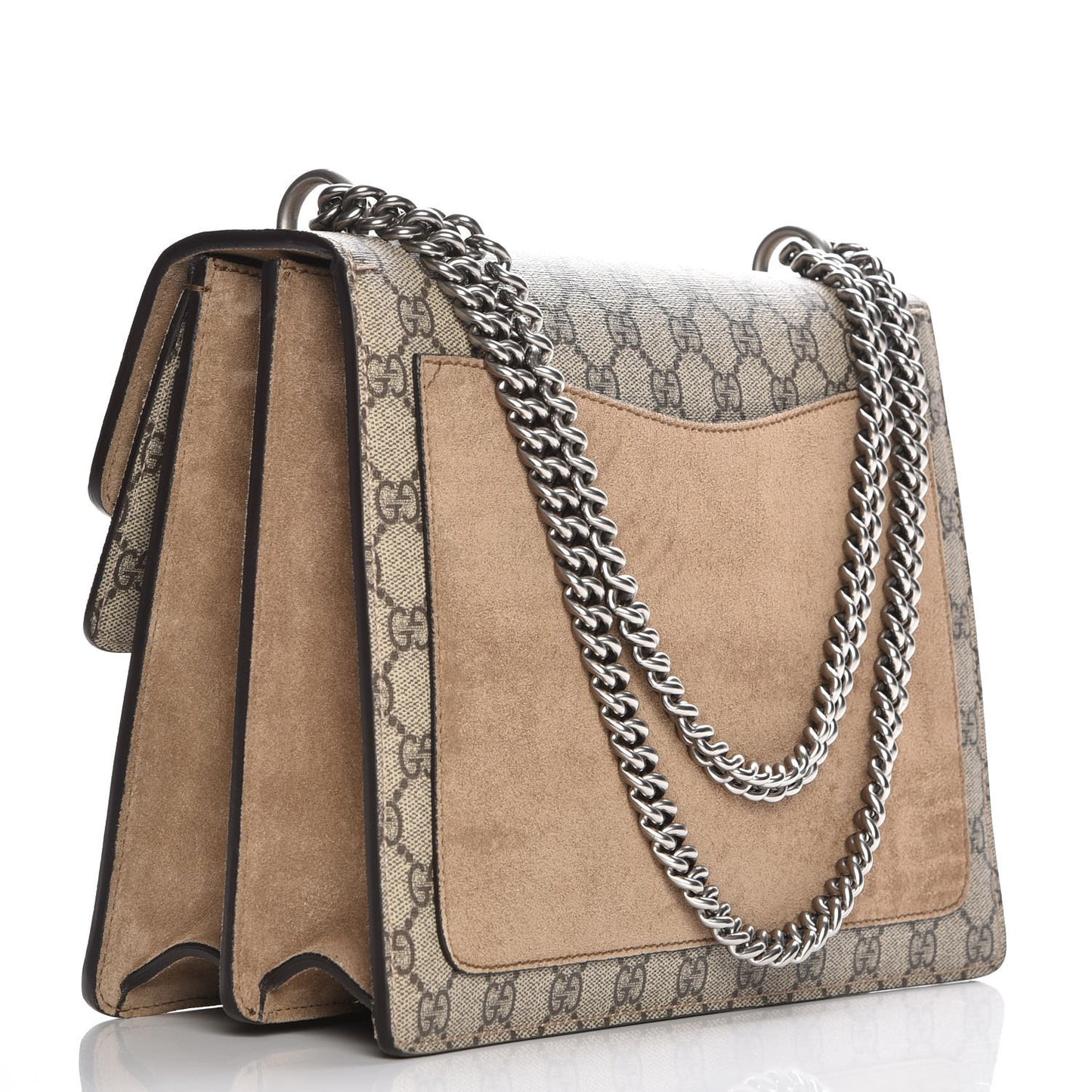 GG Supreme Monogram Medium Dionysus Shoulder Bag Taupe