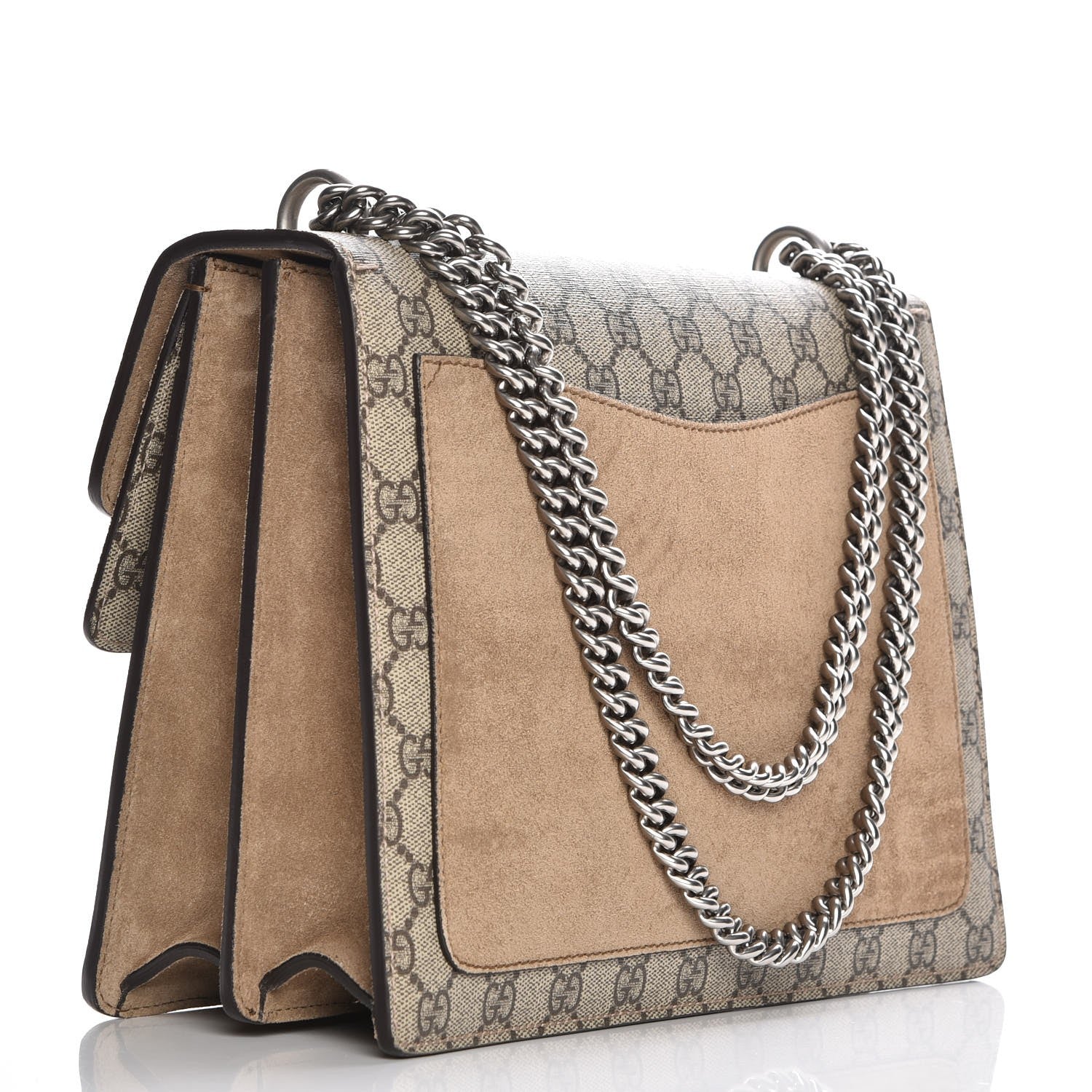 Gucci GG Supreme Monogram Medium Dionysus Shoulder Bag Taupe 4 of 9