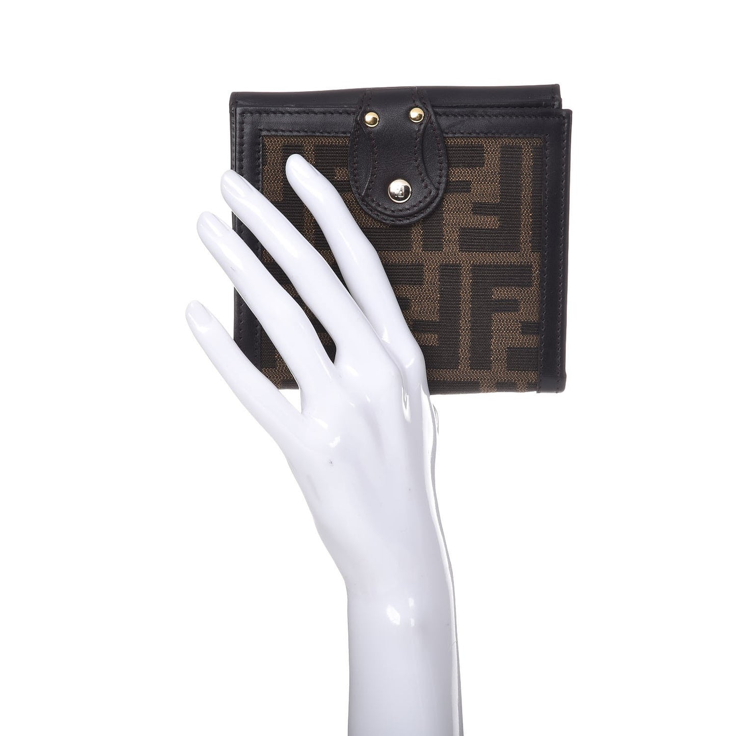 Zucca Cuoio Lucido Compact Wallet Tobacco Moro