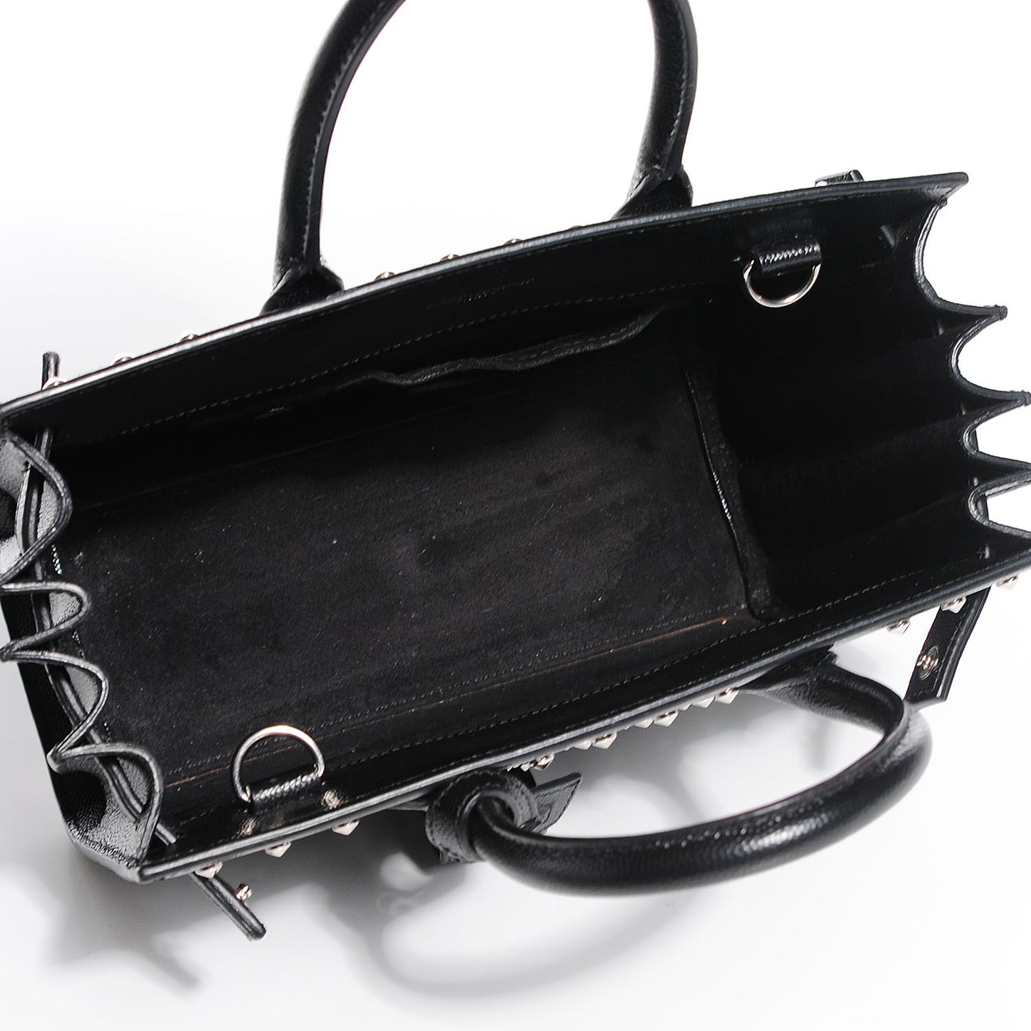 Calfskin Studded Nano Sac De Jour Black