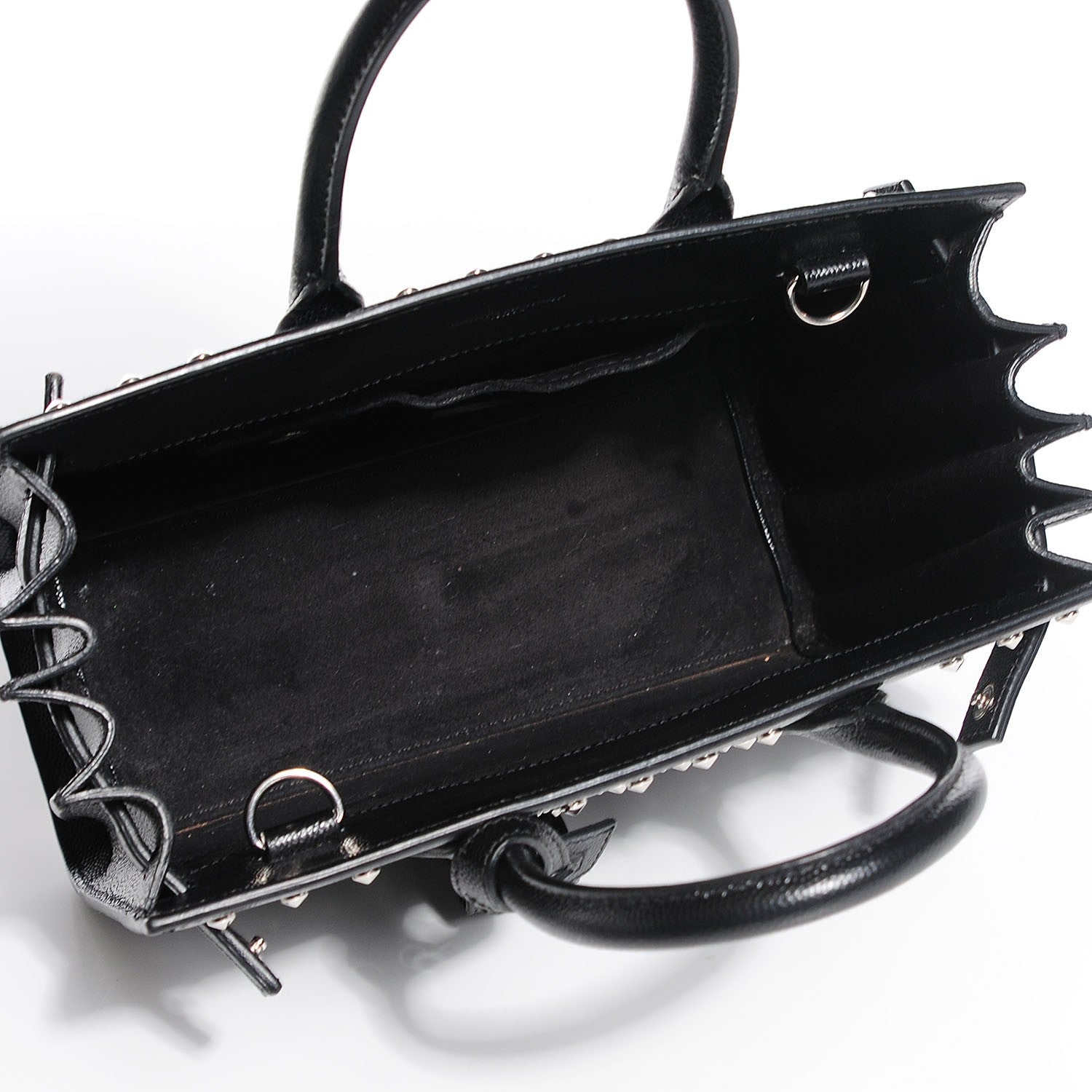 Saint Laurent Calfskin Studded Nano Sac De Jour Black 5 of 8