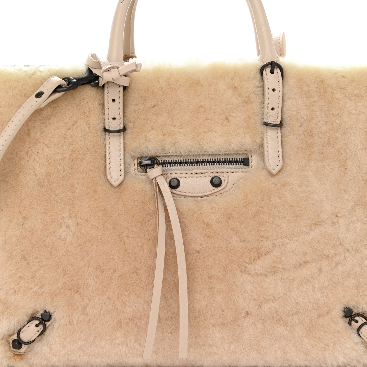 Merino Wool Papier A6 Zip Around Tote Beige Tapioca