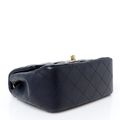 Chanel Lambskin Quilted Mini Square Flap Navy 4 of 11