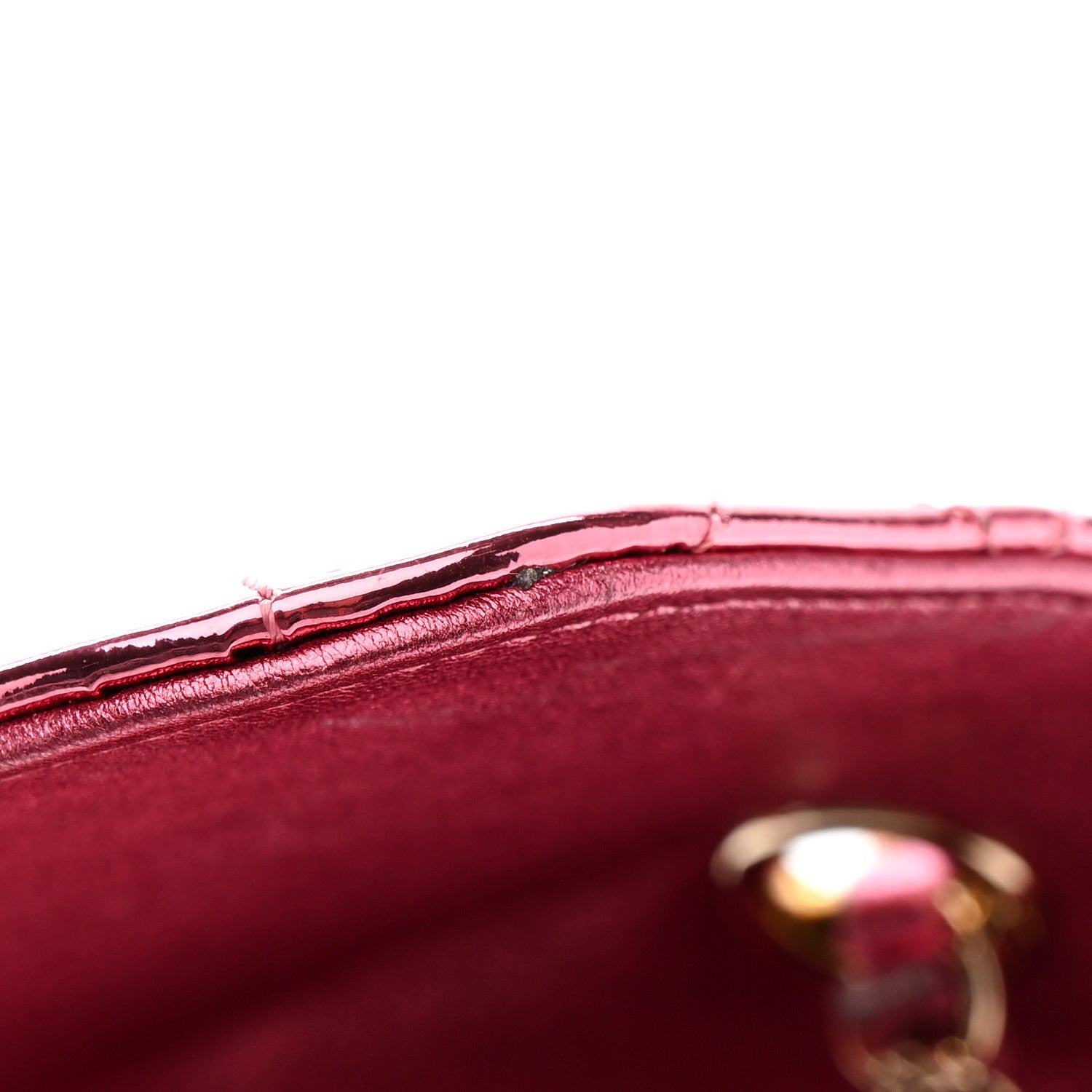 Chanel Mirror Calfskin Metallic Calfskin Quilted Hollywood Boulevard Backpack Pink 13 of 15