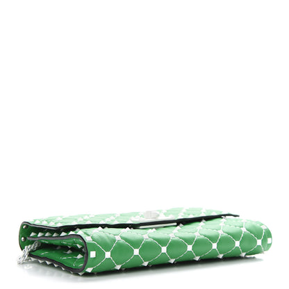 Valentino Garavani Lambskin Free Rockstud Spike Wallet On Chain Peppermint 4 of 8