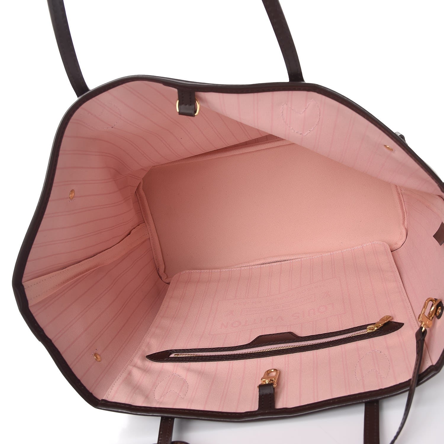 Louis Vuitton Damier Ebene Neo Neverfull MM Rose Ballerine 6 of 11