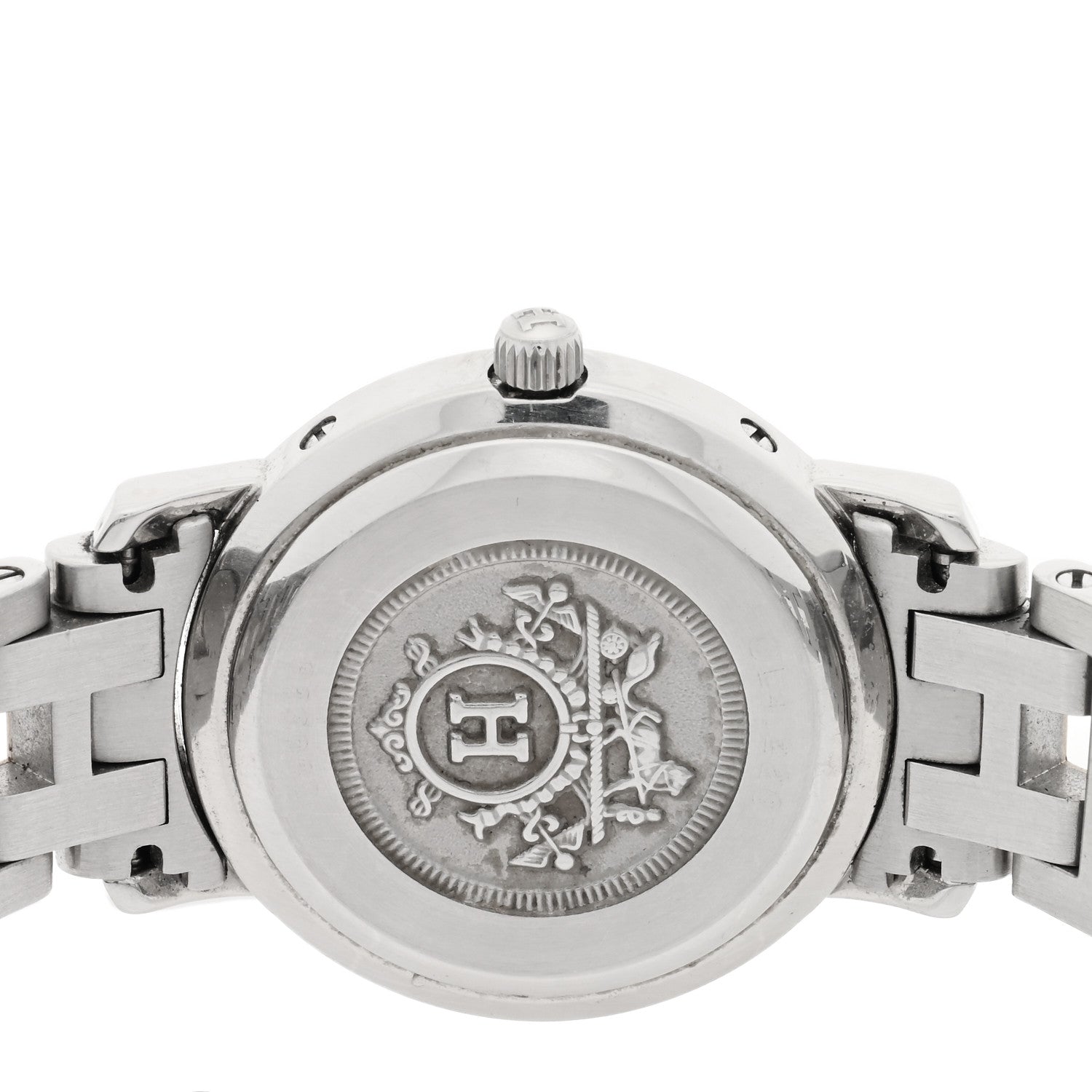 Hermes Stainless Steel 24mm Clipper Quartz Watch Gold 7 of 7
