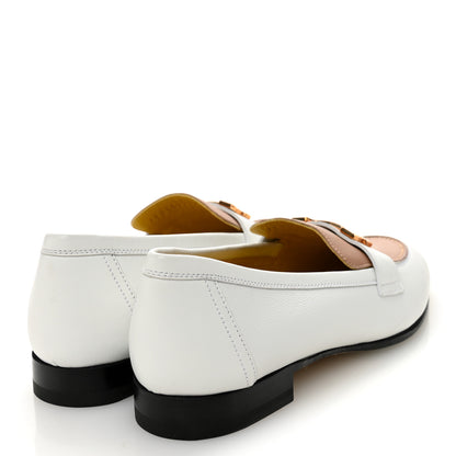 Hermes Calfskin Womens Paris Loafers 36.5 White Bois De Santal 4 of 9