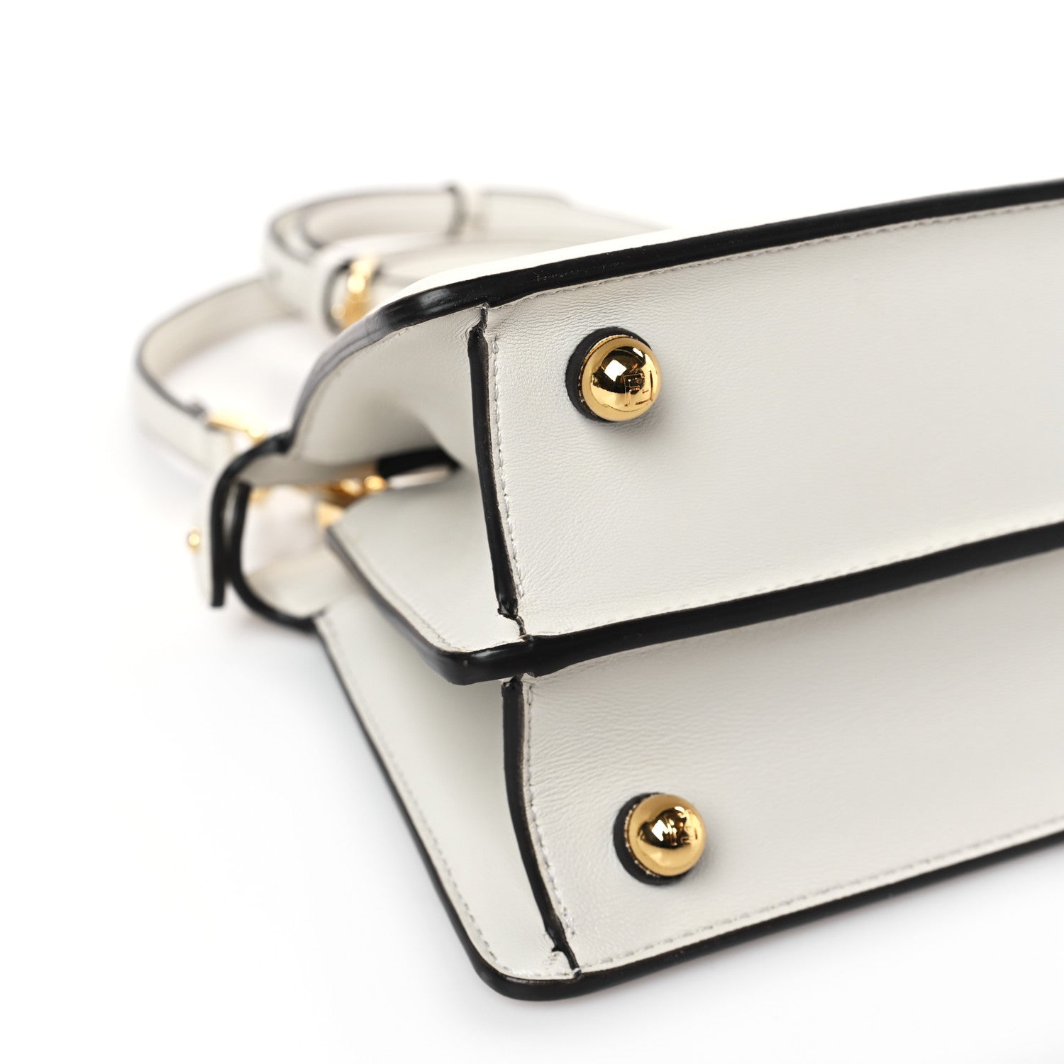 Fendi Shiny Nappa Petite Peekaboo I SEE U Satchel White 8 of 9