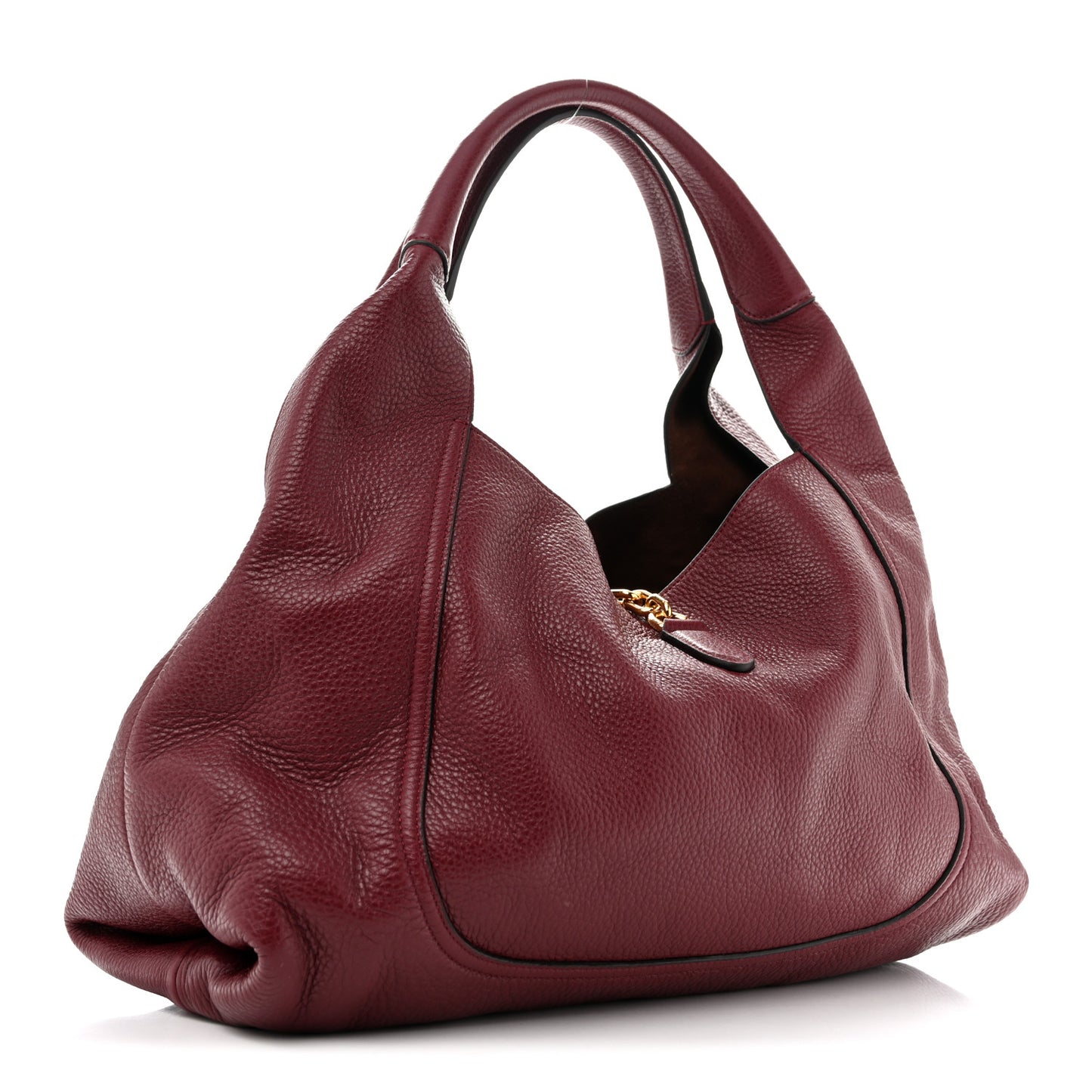 Grained Calfskin Softbit Maxi Shoulder Bag Rosso Ancora