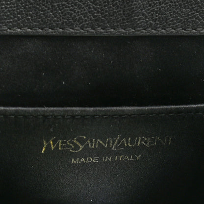Saint Laurent Calfskin Monogram Large Belle De Jour Clutch Black 6 of 15