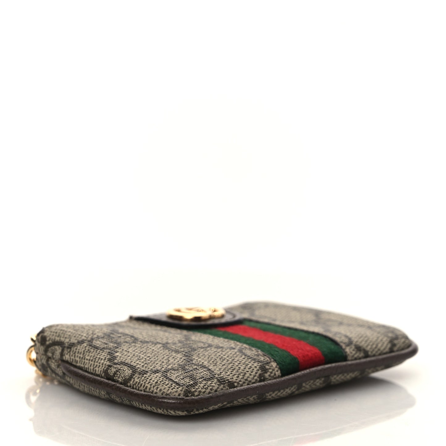GG Supreme Monogram Web Ophidia Key Case Beige New Acero