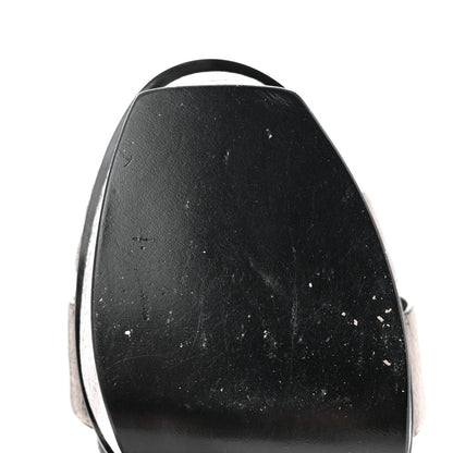 Saint Laurent Metallic Supercrack Calfskin Tribute 105 Platform Sandals 39 Gunmetal 12 of 17