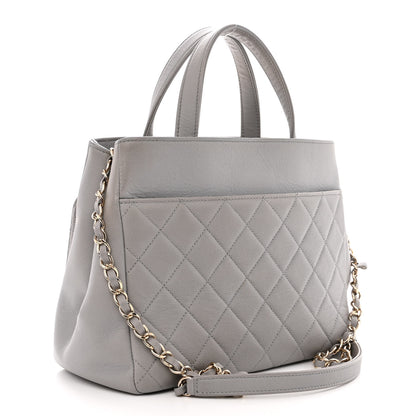 Chanel Caviar Quilted Small Business Affinity Shopping Bag Grey 3 of 13
