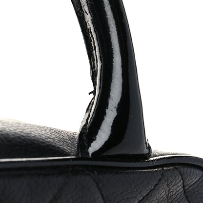Chanel Calfskin Patent Quilted Bowler Black 10 of 10