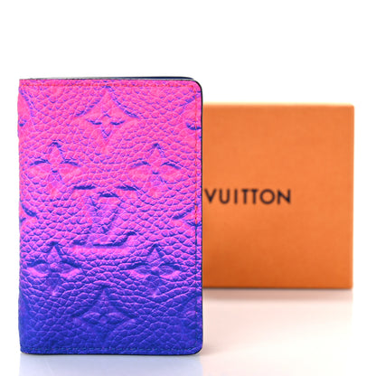 Louis Vuitton Taurillon Illusion Pocket Organizer Bleu Rose 9 of 9