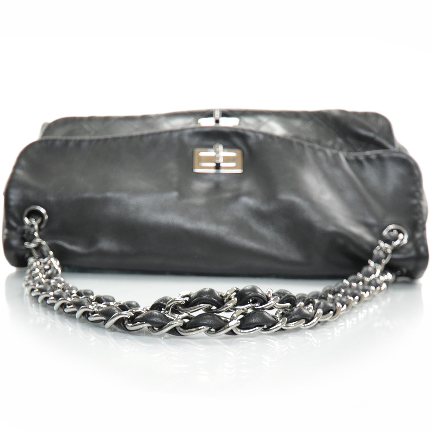 Chanel Lambskin Double Mademoiselle Jumbo Flap Black 6 of 10