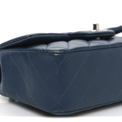 Chanel Lambskin Quilted Mini Rectangular Flap Blue 9 of 13