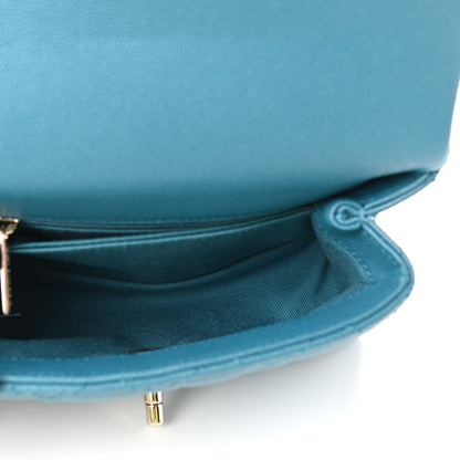 Chanel Caviar Quilted Extra Mini Coco Handle Flap Dark Turquoise 5 of 11