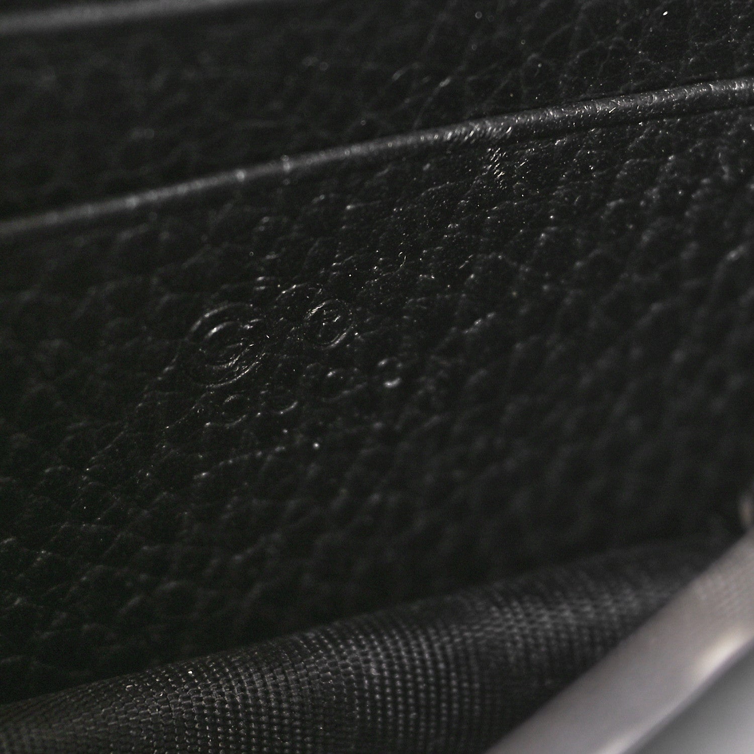 Gucci Dollar Calfskin Interlocking G Chain Wallet Black 6 of 10