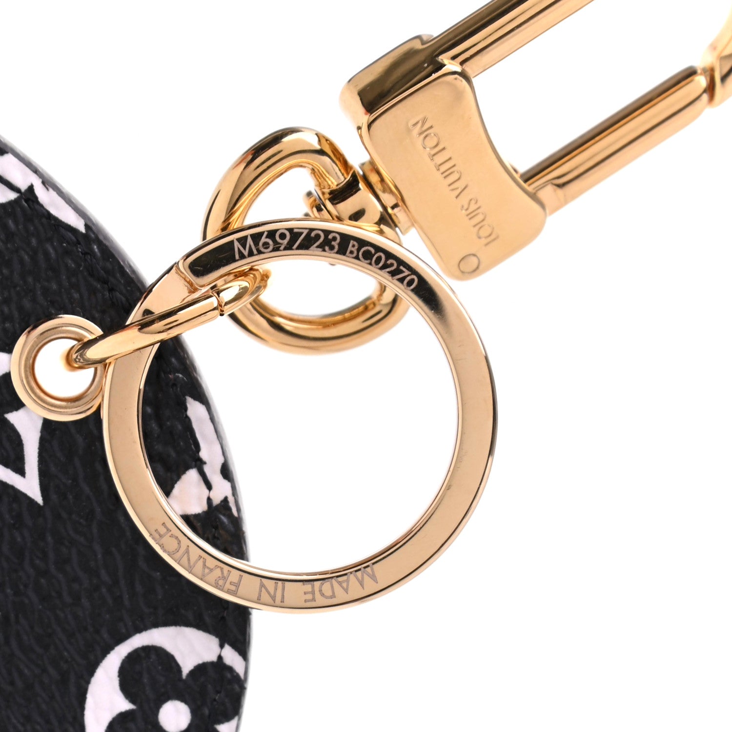Louis Vuitton Monogram Giant Crafty Illustre Bag Charm Key Ring Creme Caramel 3 of 5