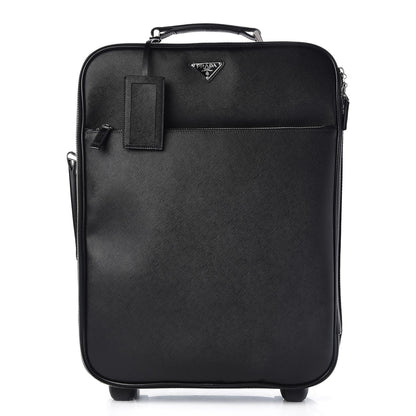 Prada Saffiano Travel Trolley Luggage Black 1 of 11