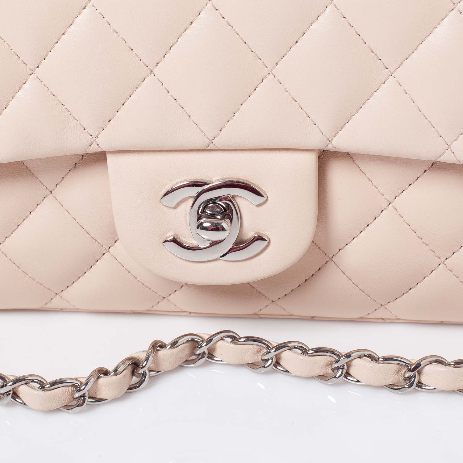 Chanel Lambskin East West Flap Beige Clair 6 of 11