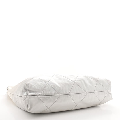 Chanel Metallic Shaded Calfskin Quilted Chanel 22 White Silver 5 of 12