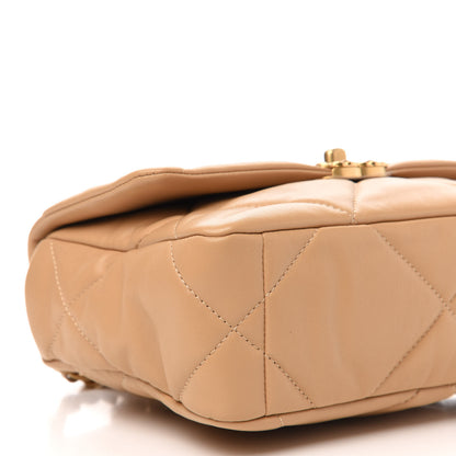 Chanel Lambskin Quilted Medium 19 Flap Dark Beige 6 of 10