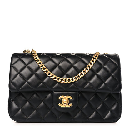 Chanel Lambskin Quilted Small Sweet Camellia Flap Black 1 of 9