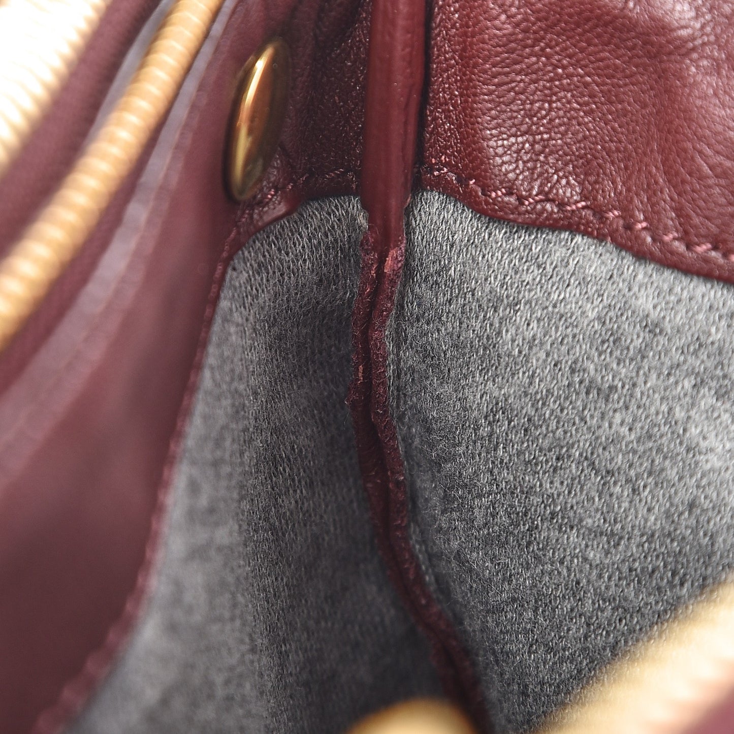 Smooth Lambskin Small Trio Crossbody Bag Burgundy