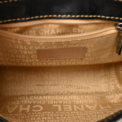 Chanel Lambskin Contrast Stitch Small Surpique Accordion Flap Black 5 of 11