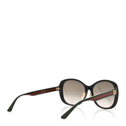 Gucci Acetate Round Eye GG Web Sunglasses GG0849SK Black Red Green 4 of 8