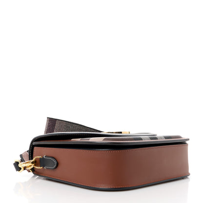 Burberry Calfskin Check Small Elizabeth Bag Brown 4 of 10