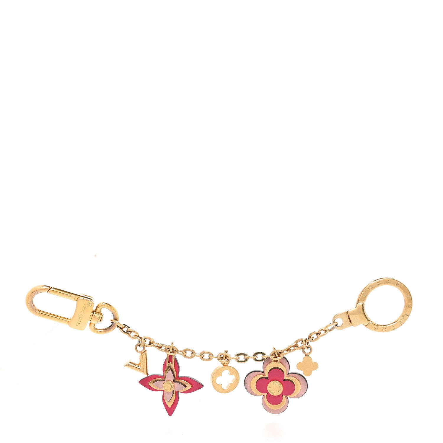 Louis Vuitton Blooming Flowers Bag Charm Key Holder Rose Ballerine 1 of 4
