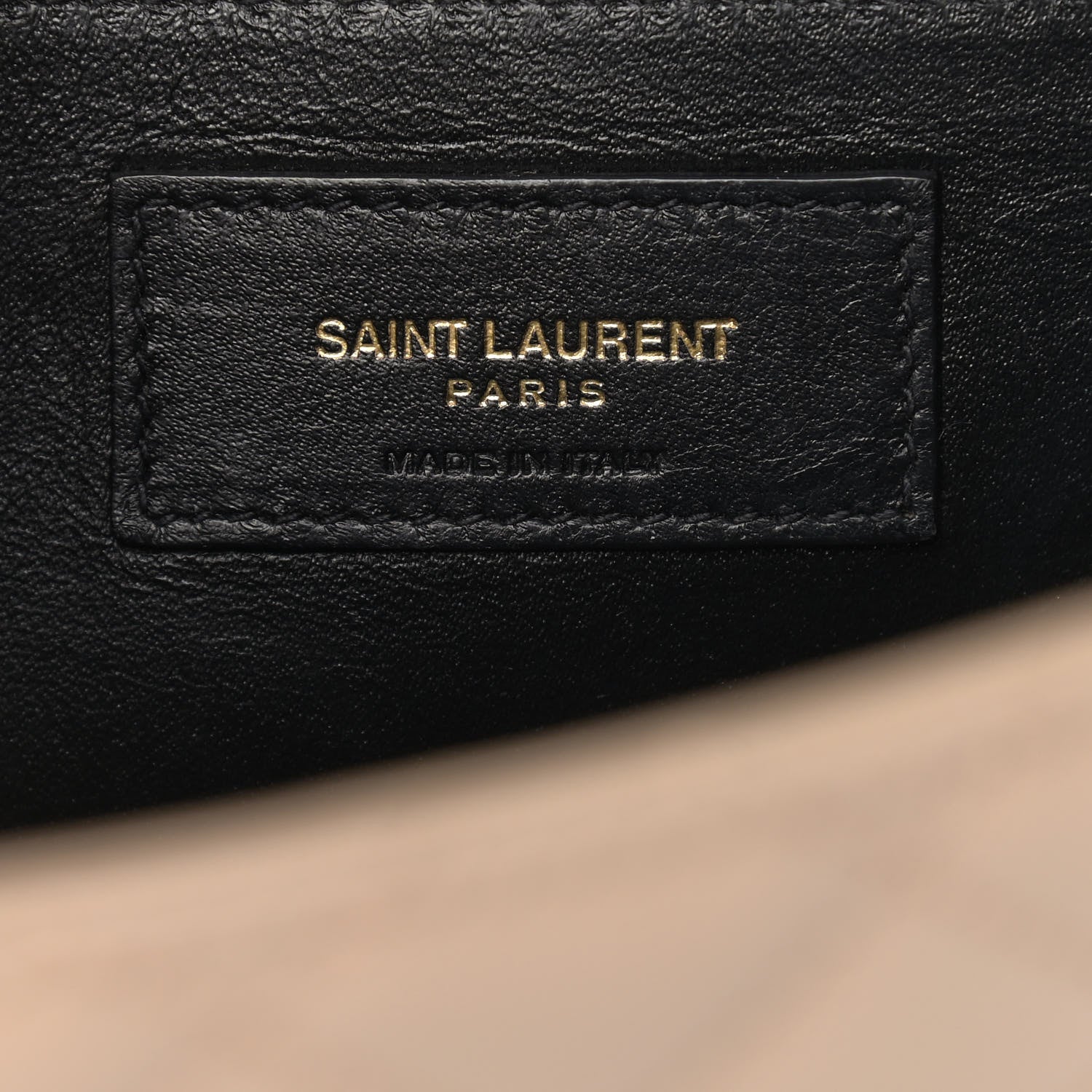Saint Laurent Grain De Poudre Textured Mixed Matelasse Medium Triquilt Monogram Satchel Dark Beige 6 of 13