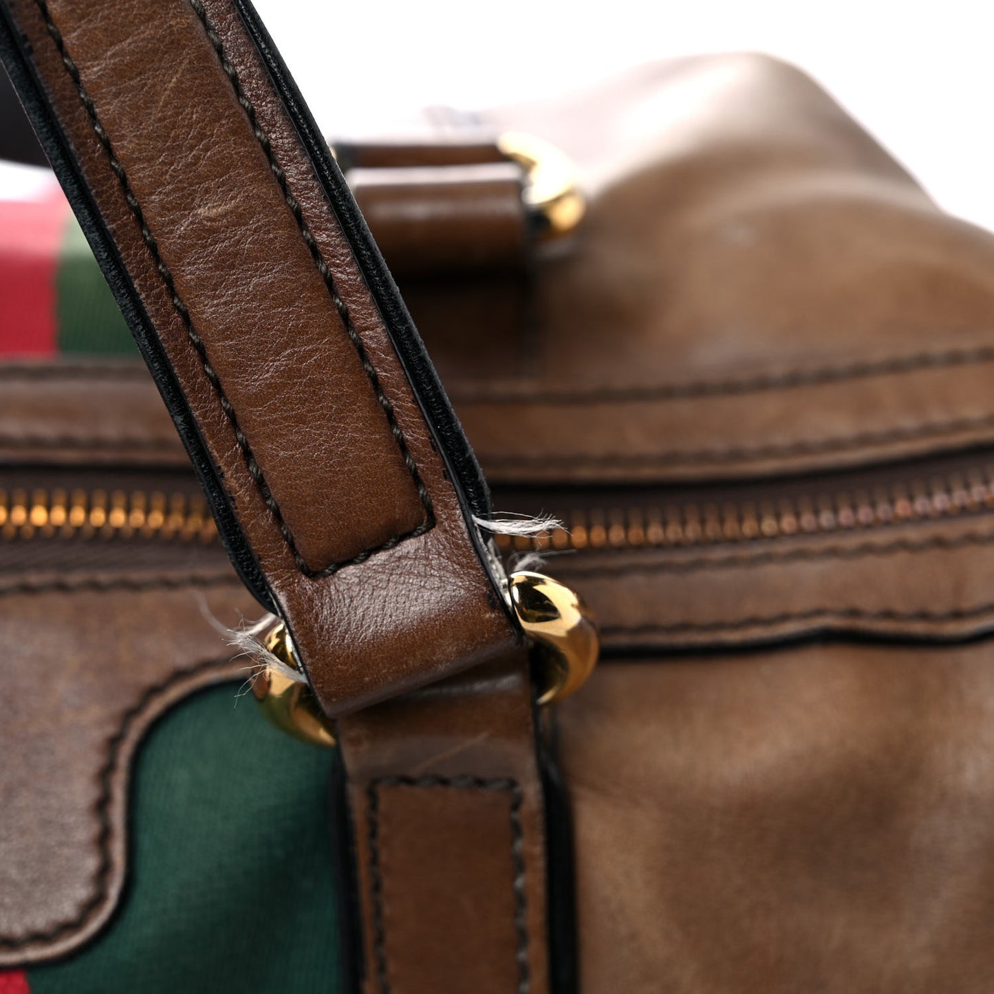 Calfskin Web Medium Rania Top Handle Bag Grey Field