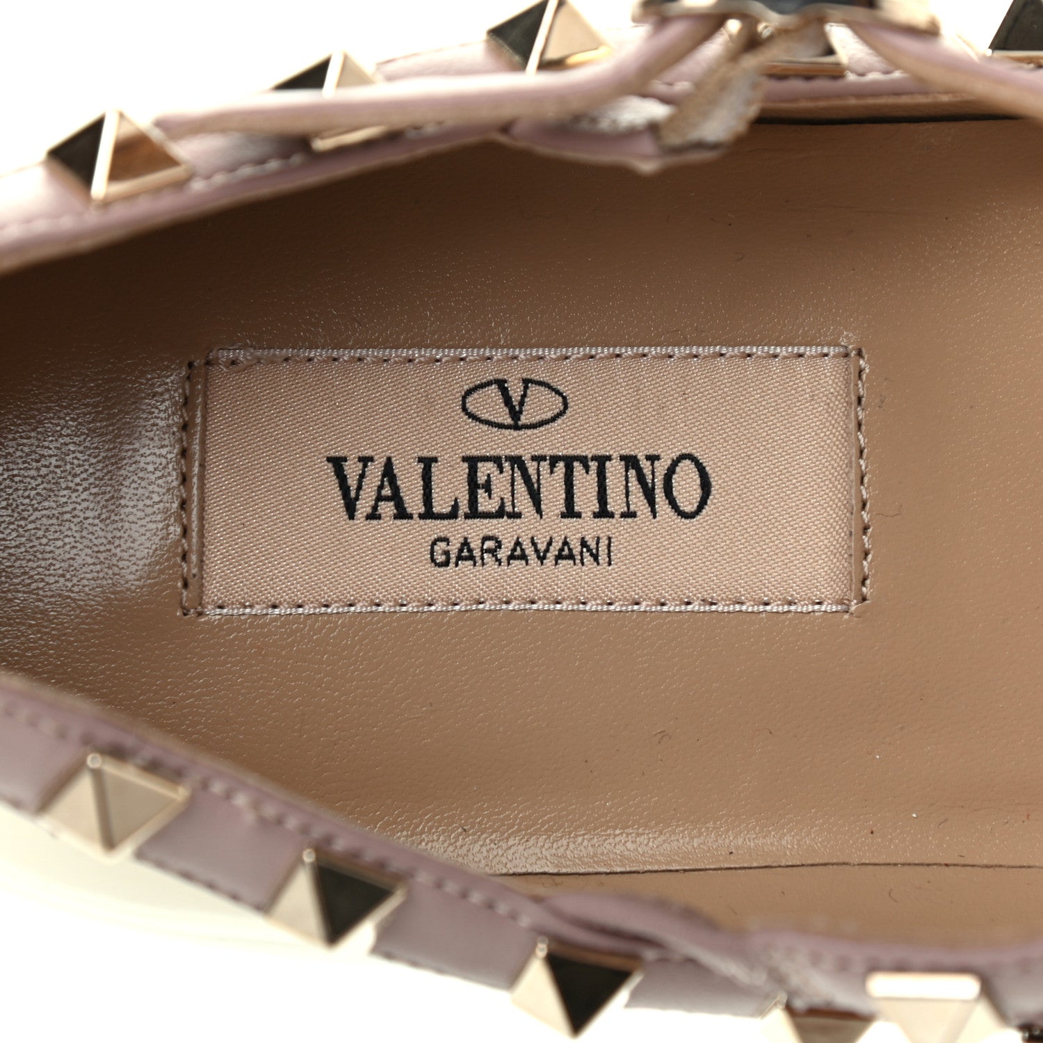 Valentino Garavani Patent Rockstud Cage Ballerina Flats 36.5 Ivory Poudre 7 of 8