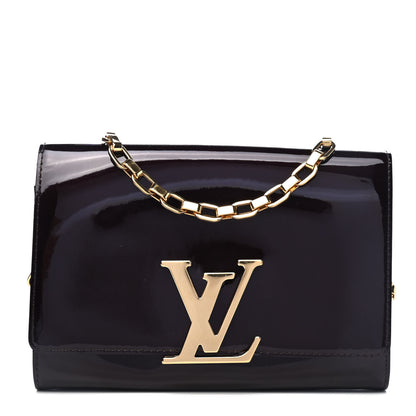 Louis Vuitton Patent Calfskin Chain Louise GM Amarante 1 of 5