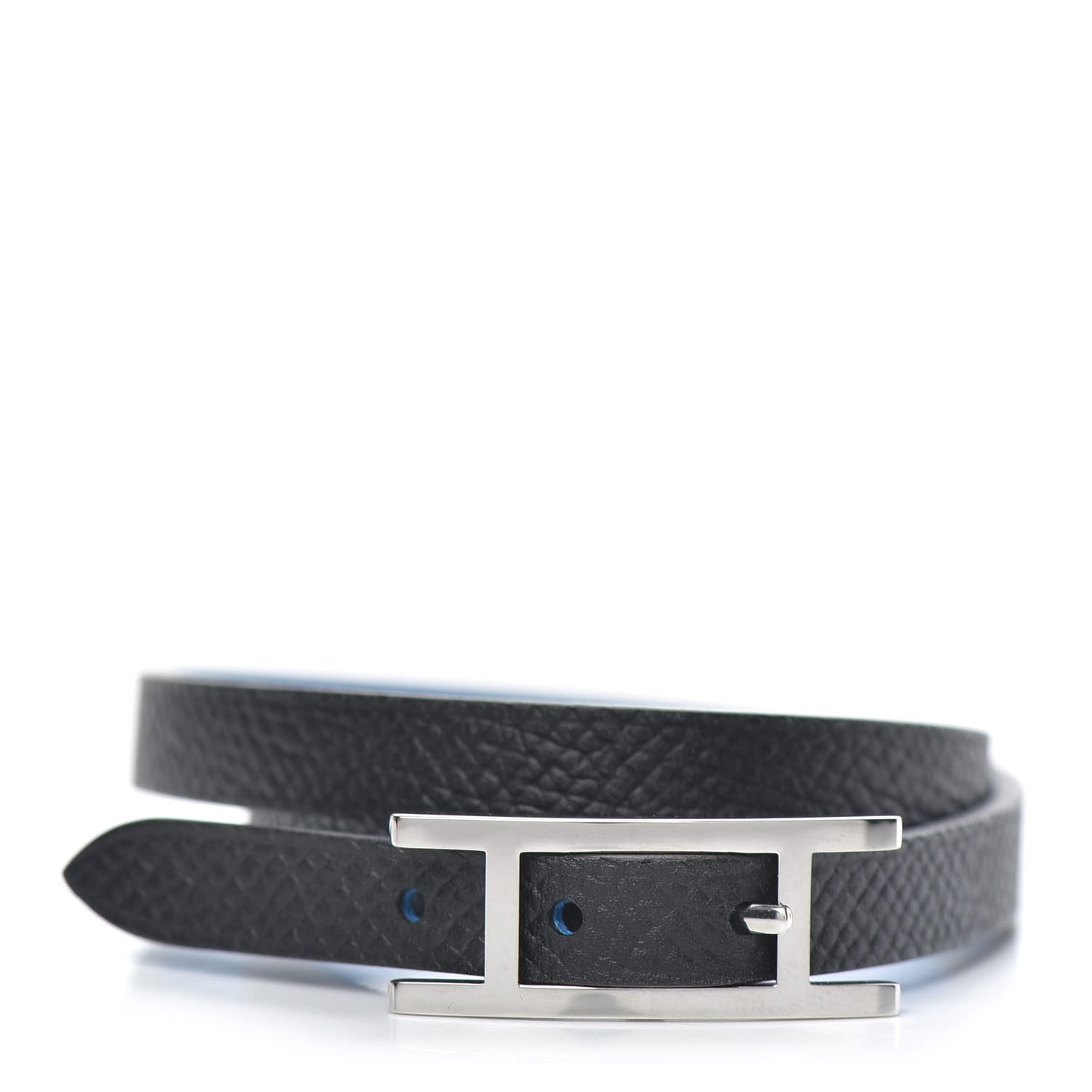 Swift Epsom Behapi Double Tour Reversible Bracelet Bleu Hydra Black