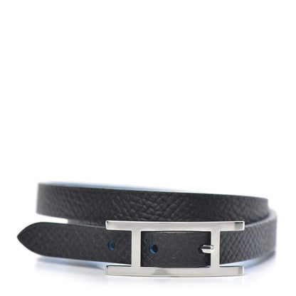 Hermes Swift Epsom Behapi Double Tour Reversible Bracelet Bleu Hydra Black 3 of 6