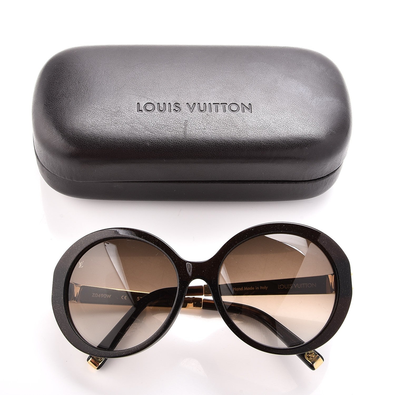 Louis Vuitton Petit Soupcon Rond Sunglasses Z0490W Brown Glitter 8 of 8