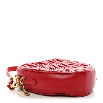 Miu Miu Nappa Matelasse Heart Shoulder Bag Fuoco 4 of 11