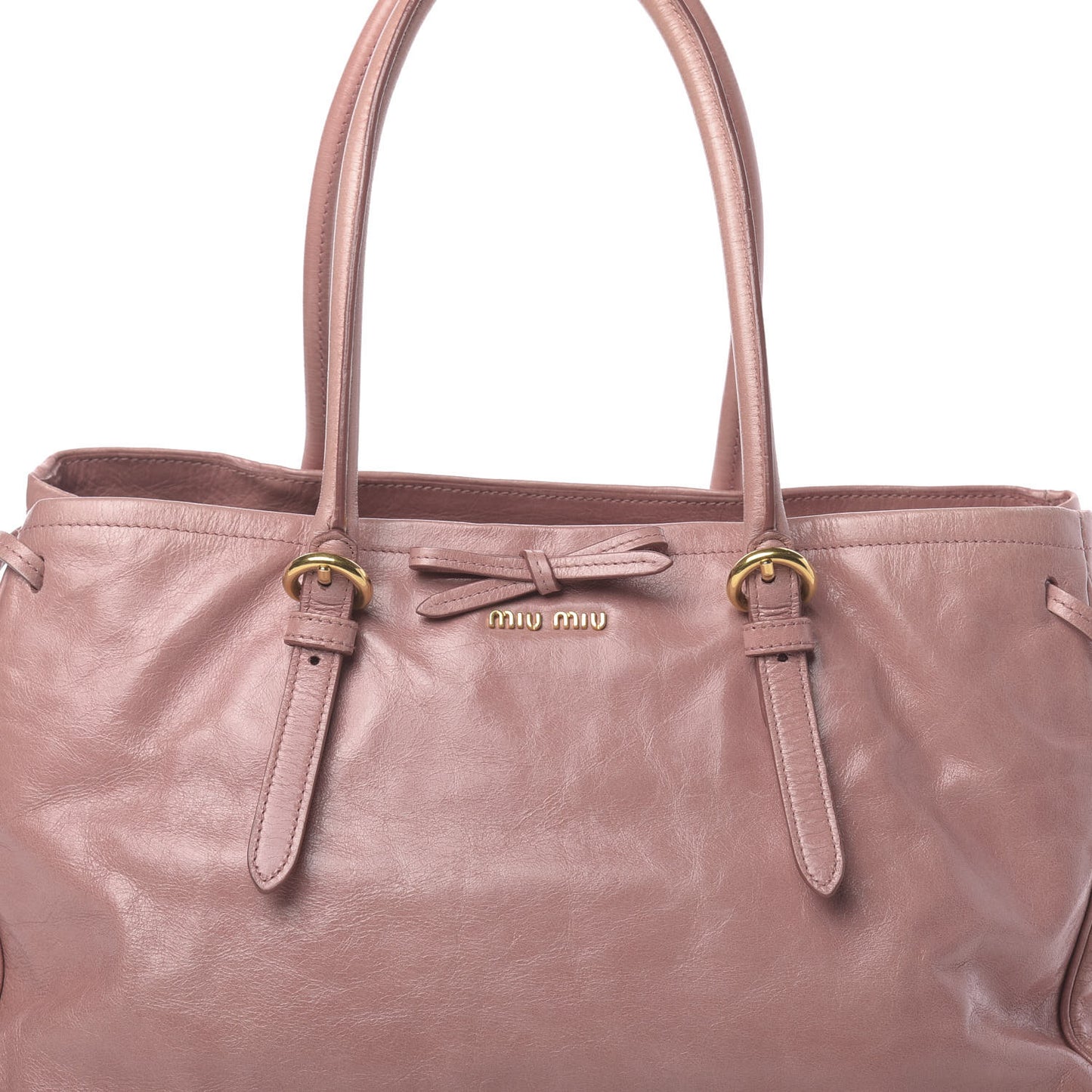 Vitello Shine Bow Tote Mughetto