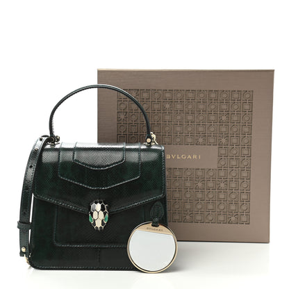 Bulgari Shiny Karung Serpenti Forever Top Handle Emerald Green 9 of 9