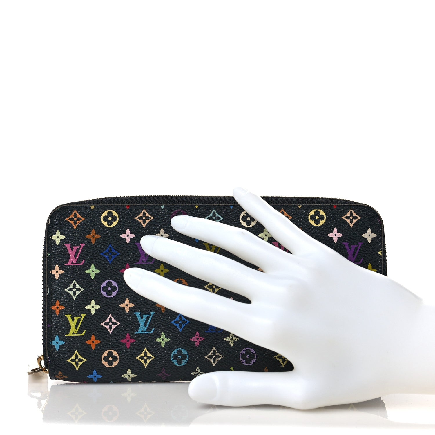 Louis Vuitton Monogram Multicolor Zippy Wallet Black 2 of 8
